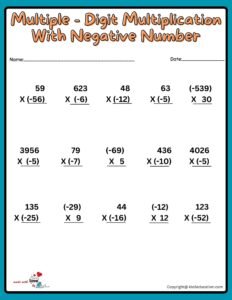 2 Digit Multiplication With Regrouping Worksheets