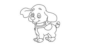 A Pet Dog Coloring Page