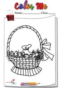 A Treat Filled Easter Basket Coloring Page