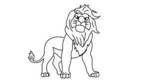 Adult Lion Coloring Page