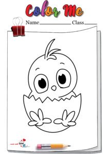 An Easter Chick Coloring Page