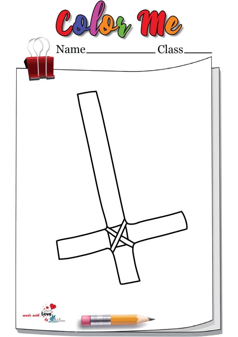 An Upside Down Or Inverted Cross Coloring Page | FREE Download