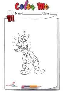 Angry Donald Duck Coloring Page