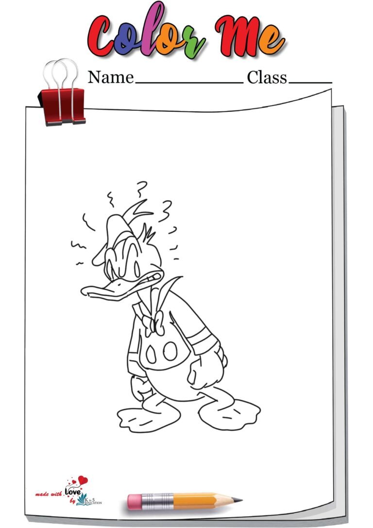 Angry Donald Duck Coloring Page | FREE Download