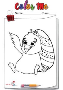 Baby Easter Chicken Coloring Page