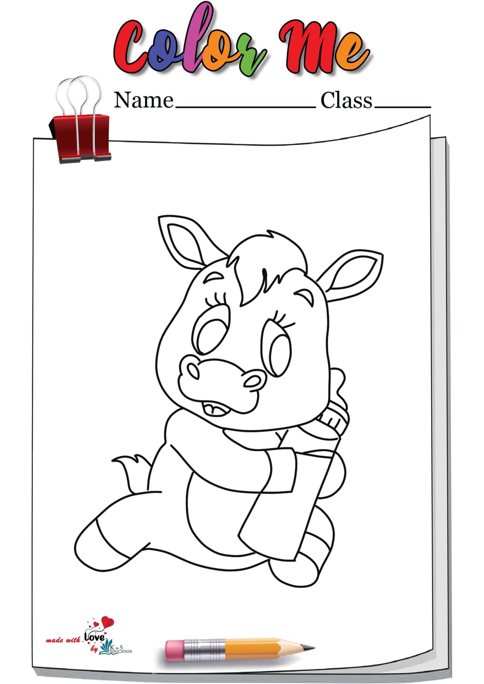 Baby Horse Coloring Page