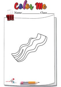 Bacon Emoji Coloring Page