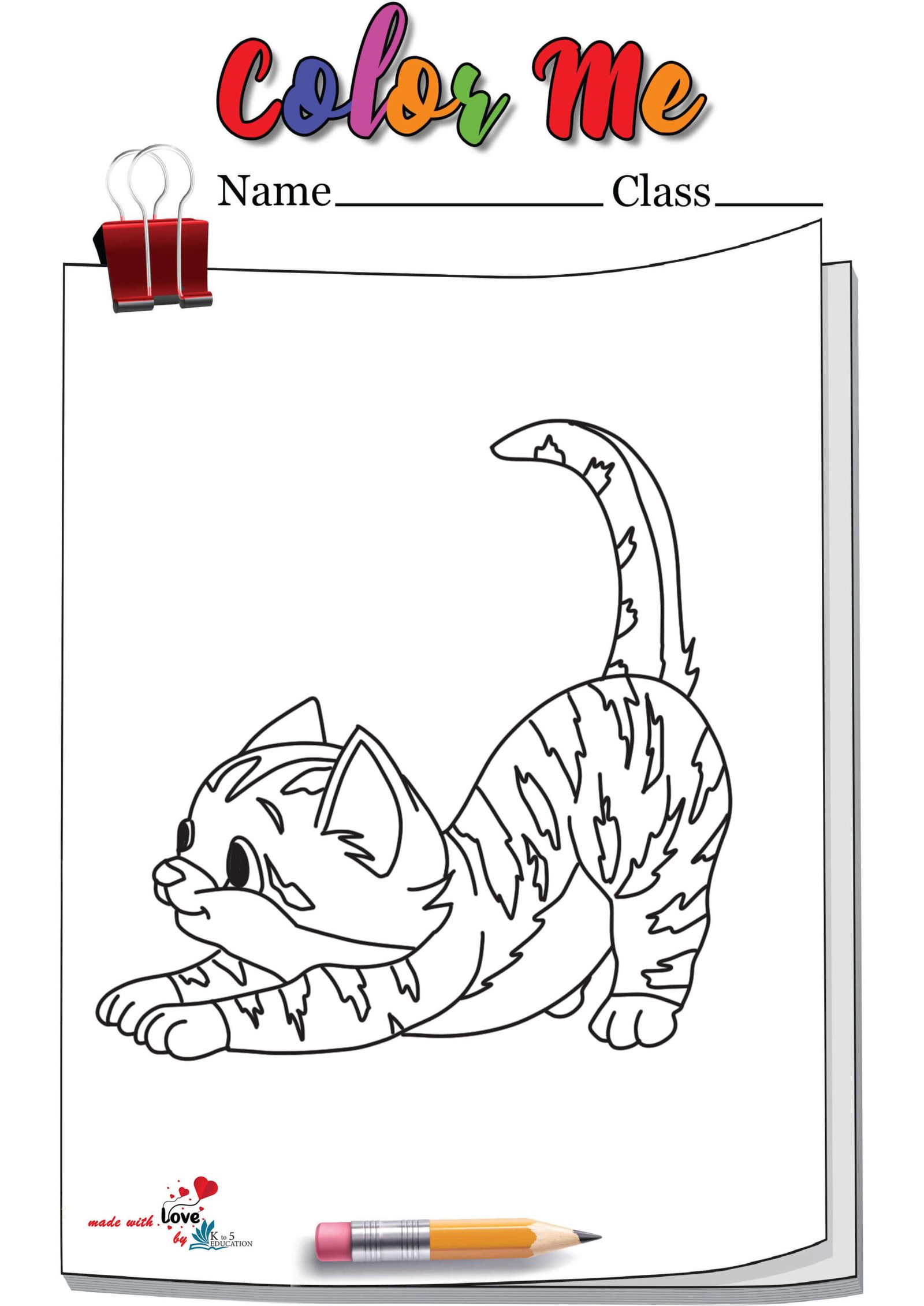 Bengal Cat Coloring Page
