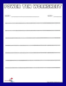 Blank Number Lines Worksheet 1-200