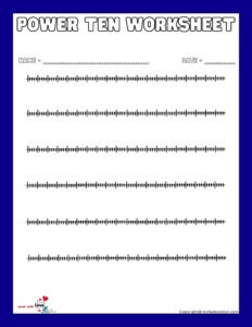 Blank Number Lines Worksheets 1-100