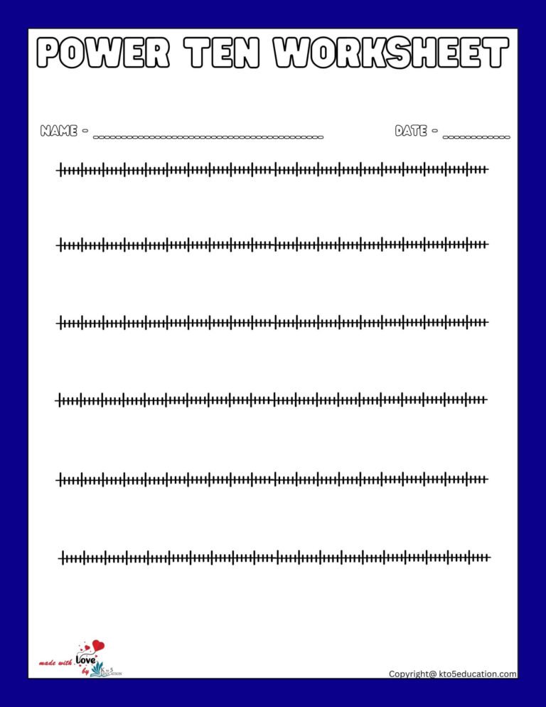 Blank Number Lines Worksheets 1-100 | FREE Download