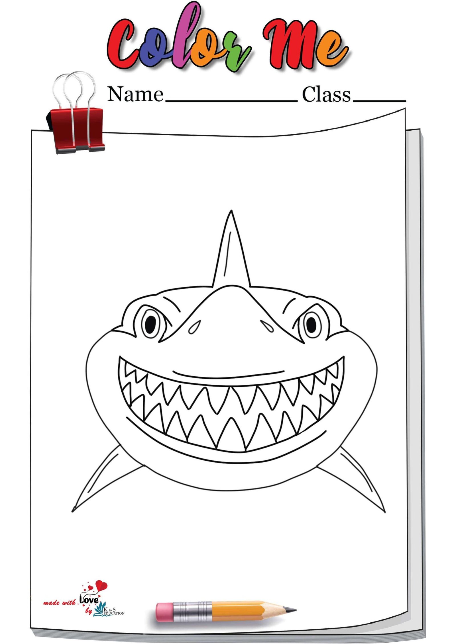 Bull Shark Coloring Page