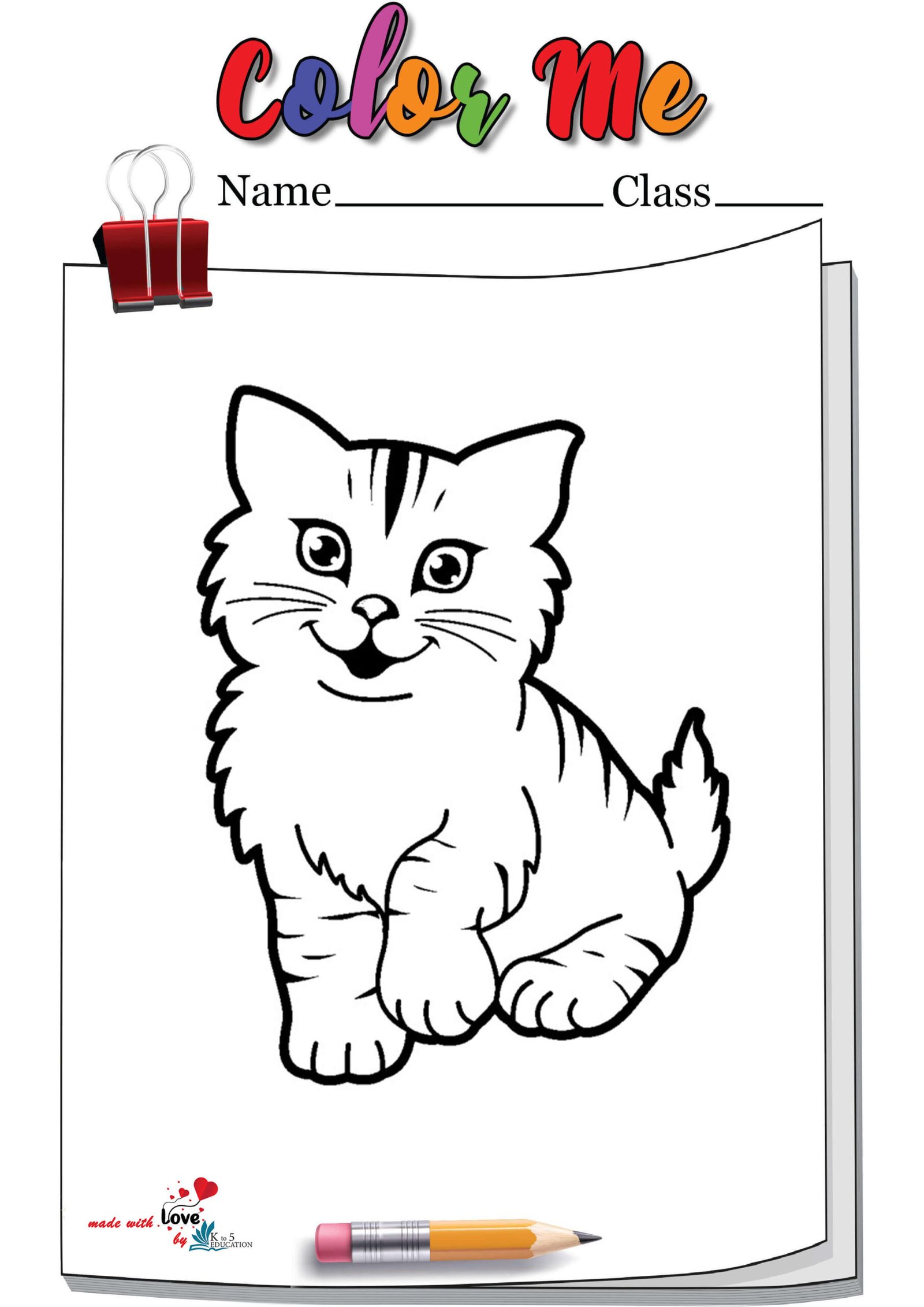 Cartoon Cat Coloring Pages