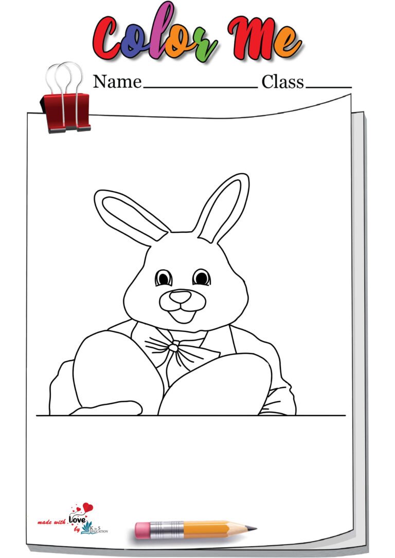 Cartoon Easter Bunny Coloring Page | FREE Download