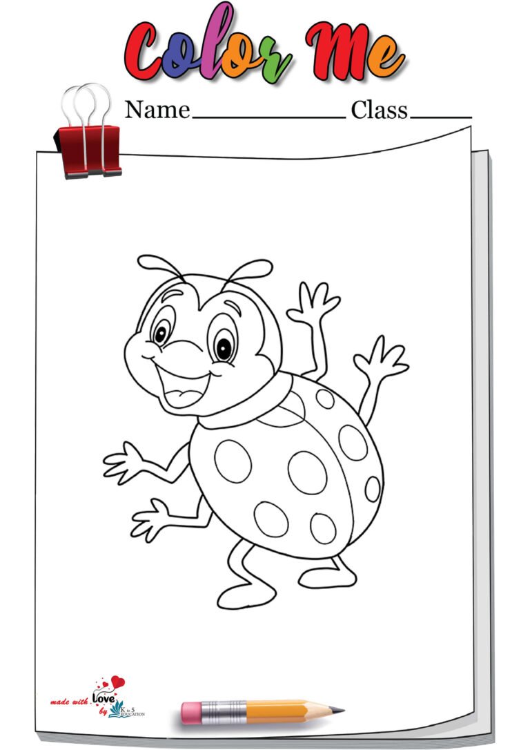 Cartoon Ladybug Coloring Page | FREE Download