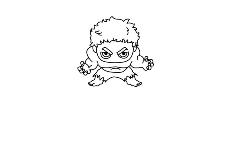 Chibi Hulk Coloring Page | FREE Download