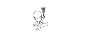 Chibi Spiderman Coloring Page