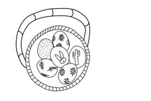 Chic Easter Eggs Coloring Page