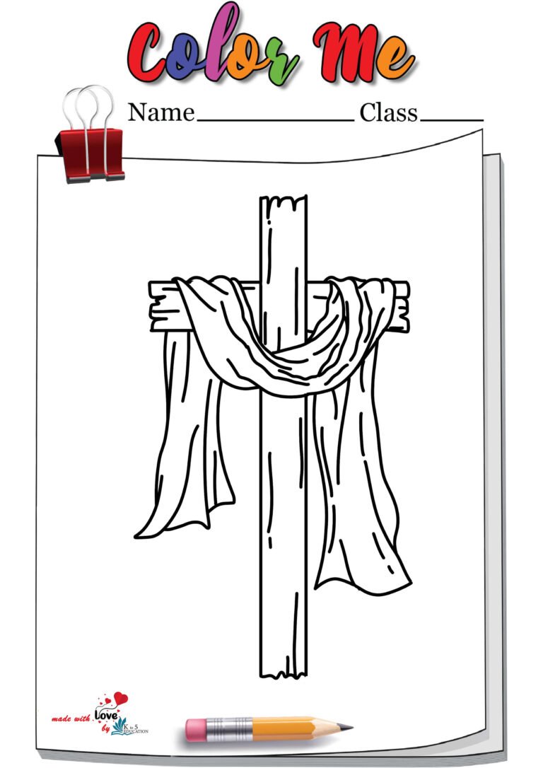 Christian Cross Coloring Page | FREE Download