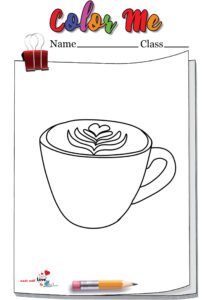 Coffee Recipes Coloring Page