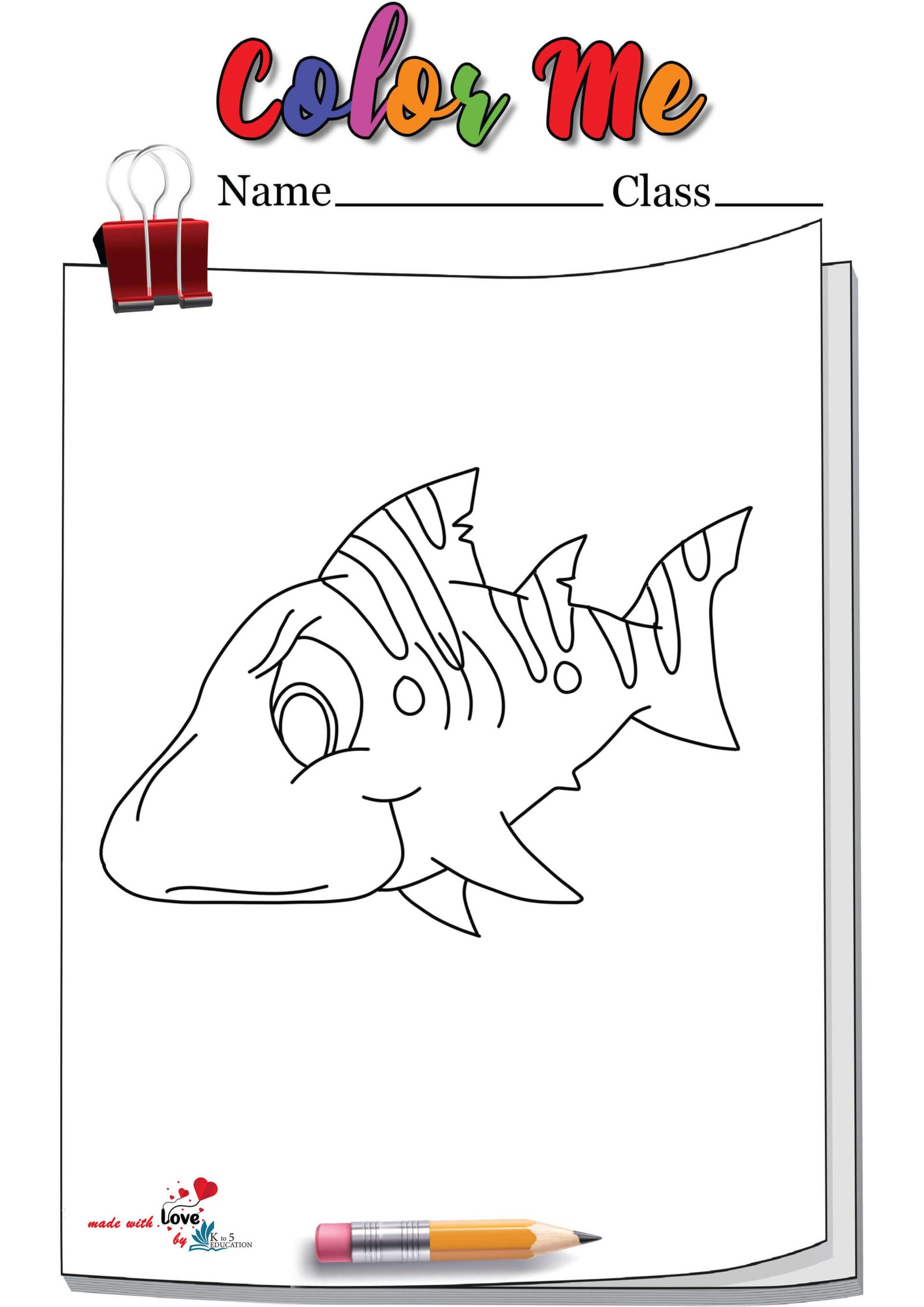 Coloring Page Of A Shark