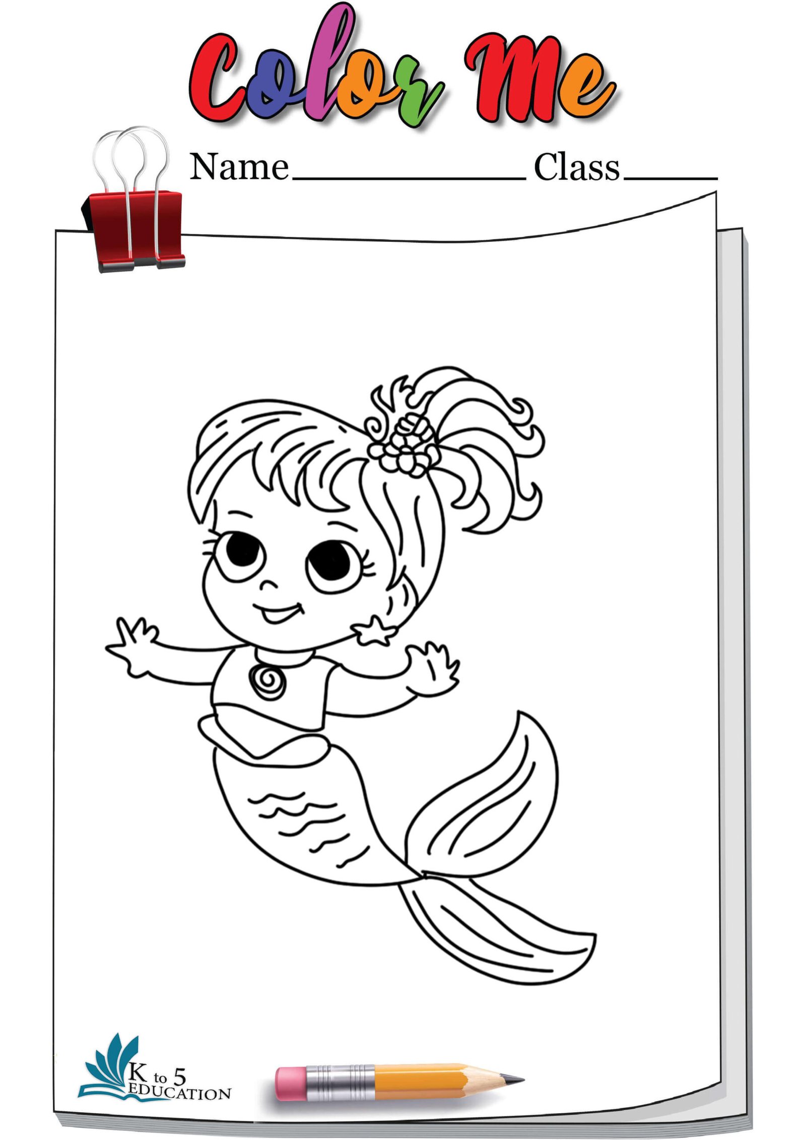 Coloring Page Mermaid