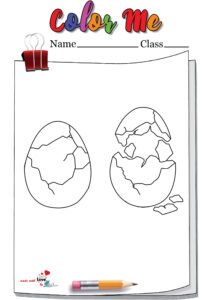 Cracked Egg Coloring Page