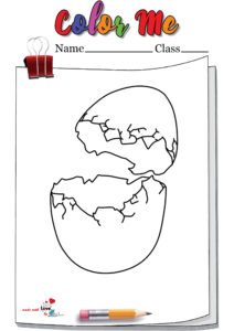 Cracked Egg Coloring Pages