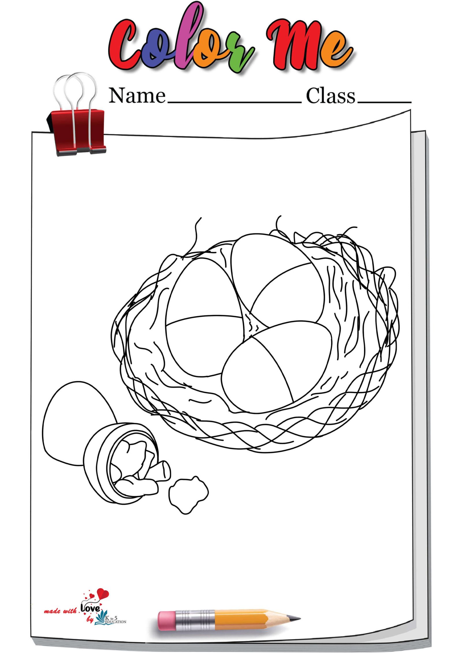 Creative Indoor Easter Egg Hunt Coloring Page