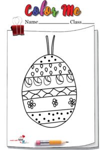Creative Paper Egg Coloring Page