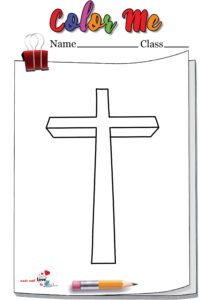 Cross Royalty Coloring Page