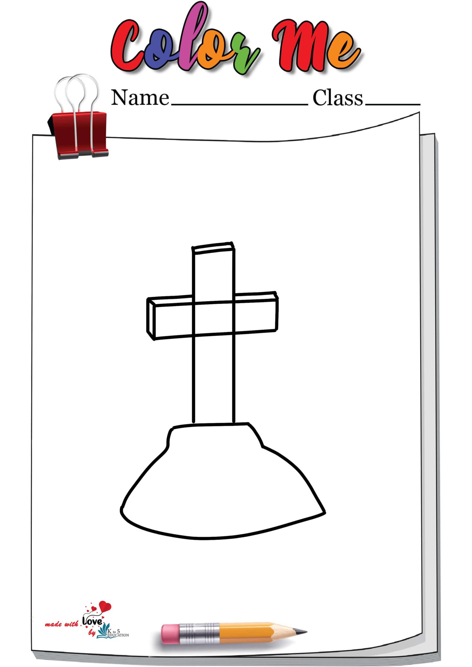 Crosses Coloring Page
