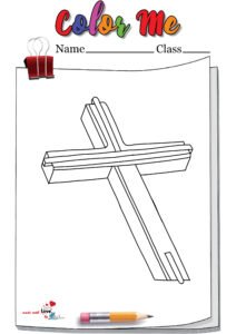 Crucifix Wall Cross Coloring Page