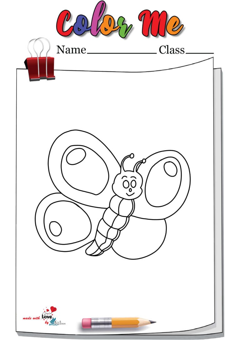 Cute Butterfly Coloring Page | FREE Download