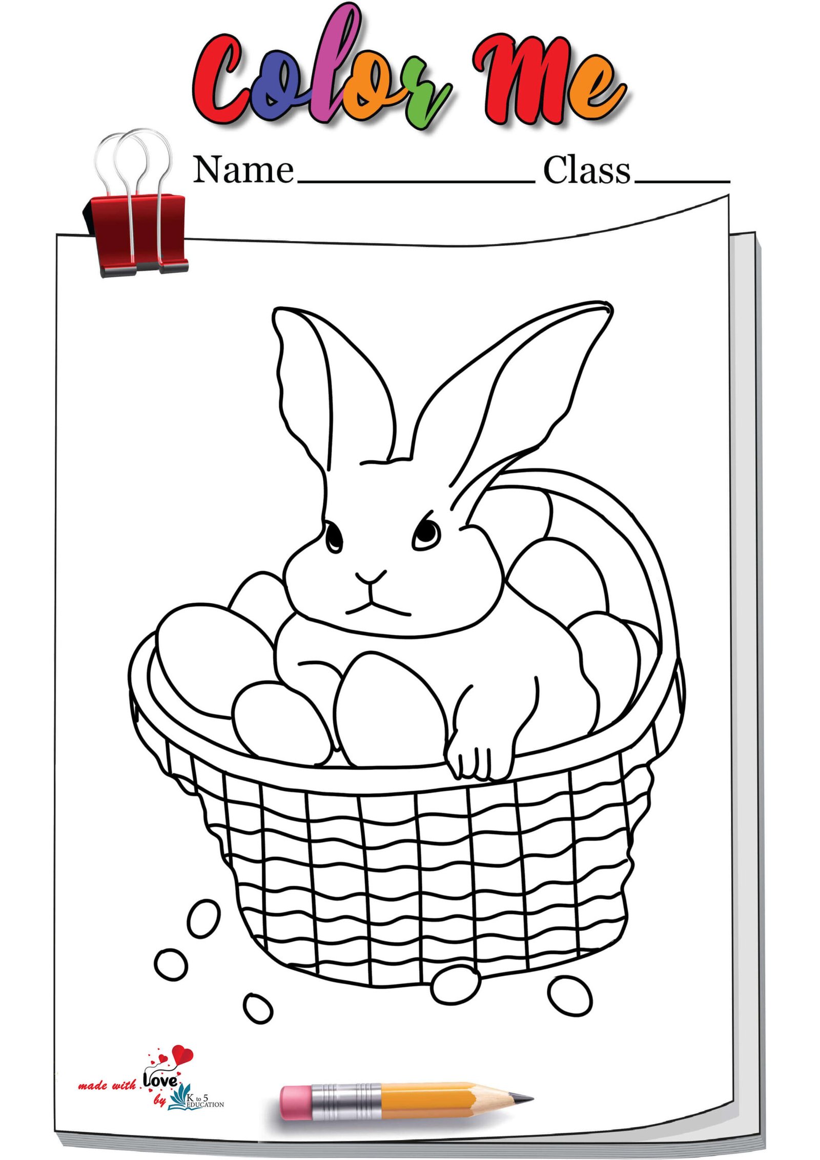Angry Easter Bunny Coloring Page