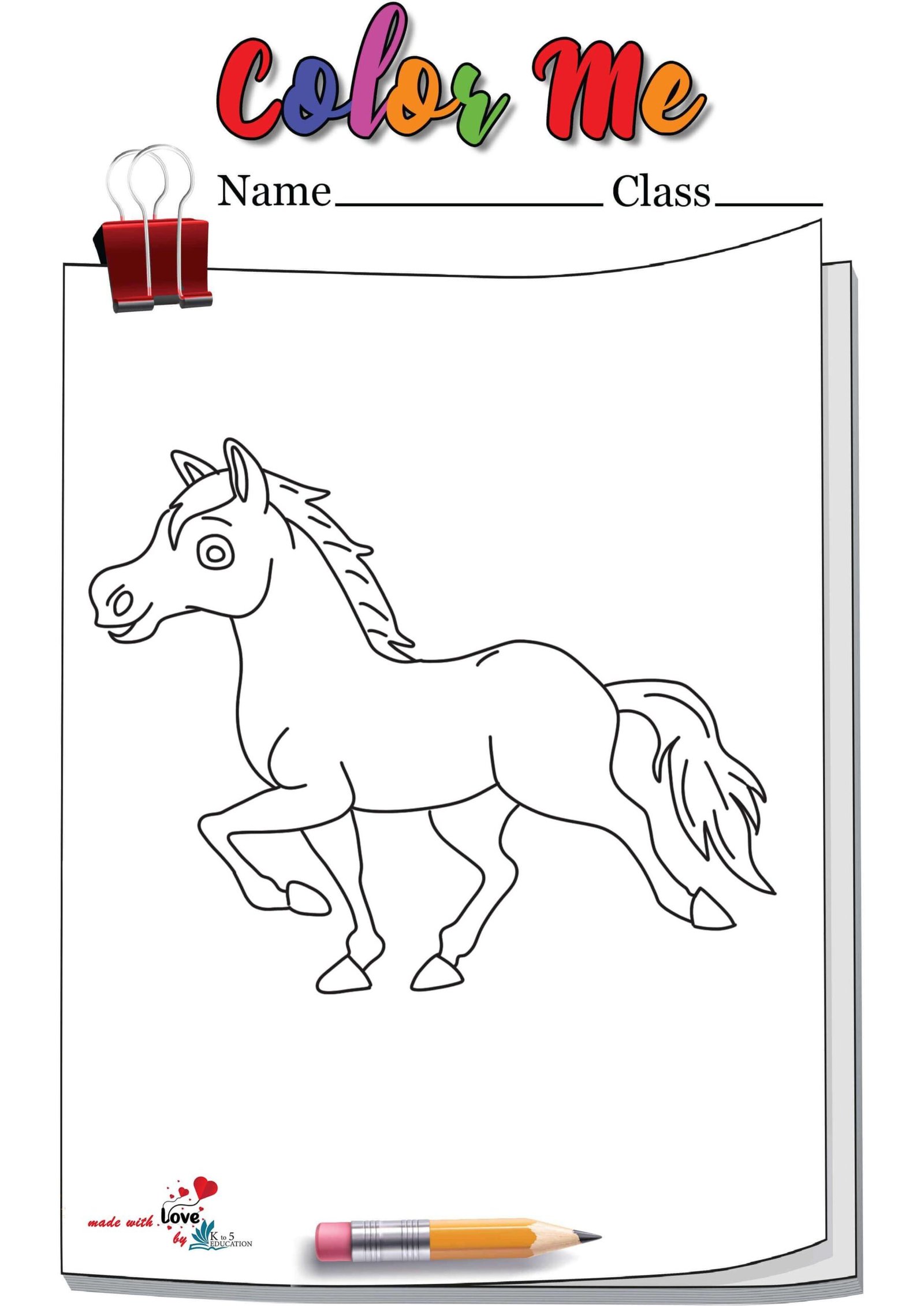 Cute Horses Coloring Pages