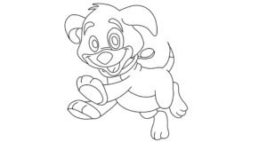 Cute Puppy Dog Coloring Page