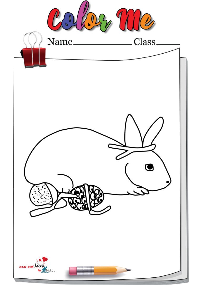 Cute Rabbit Coloring Page