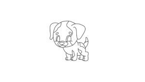 Dog Coloring Book Page