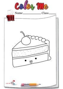 Drawing A Cake Coloring Page