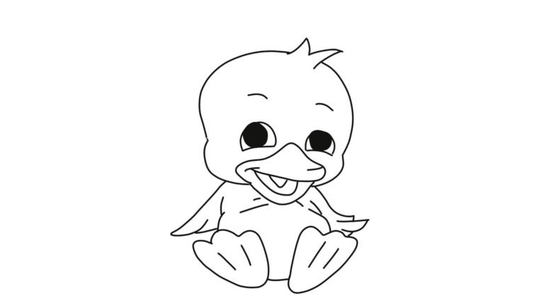 Duck Coloring Pages For Preschoolers