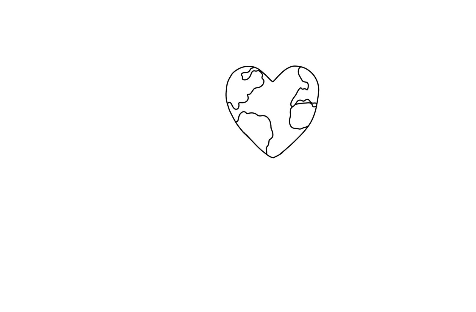 Earth Heart Coloring Page