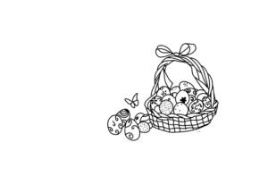 Easter Background Coloring Page