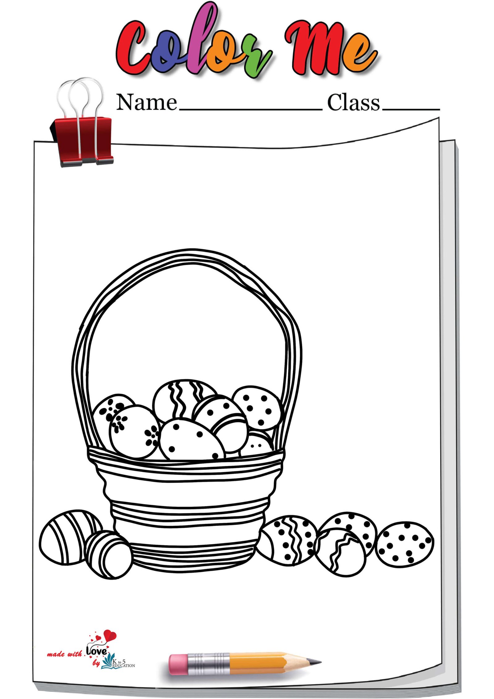 Easter Basket Ideas For Babies Coloring Page