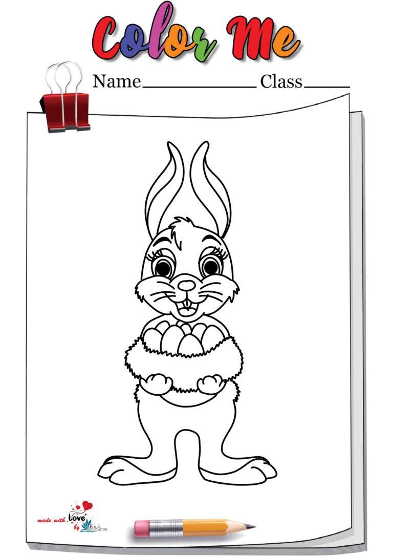 Bunny Easter Coloring Page | FREE Download