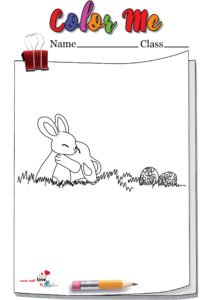 Easter Bunny Image Coloring Page
