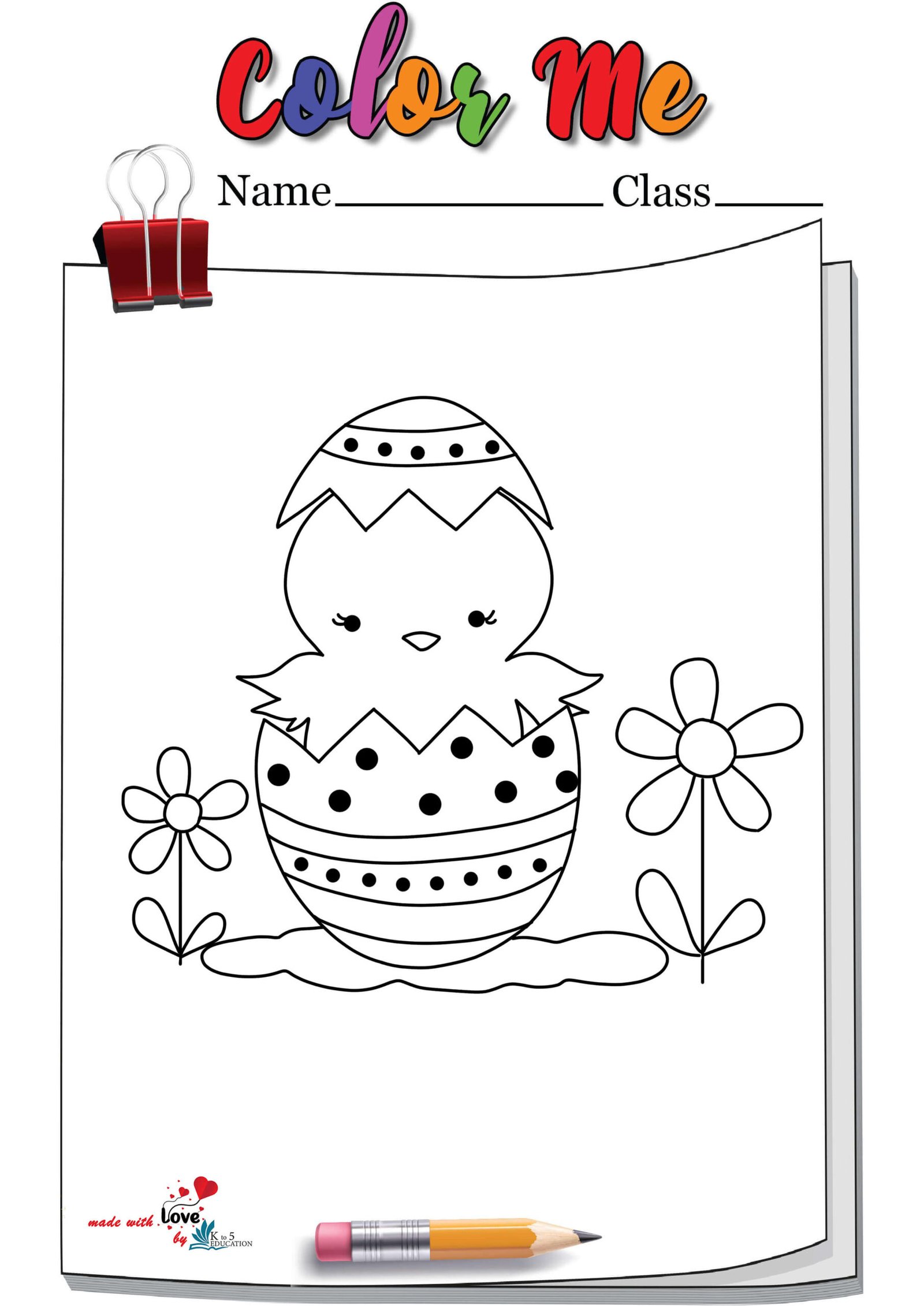 Easter Chick Coloring Page