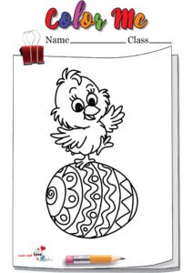 Easter Chick Royalty Coloring Page