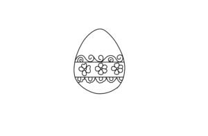 Easter Egg Abstract Pattern Coloring Page