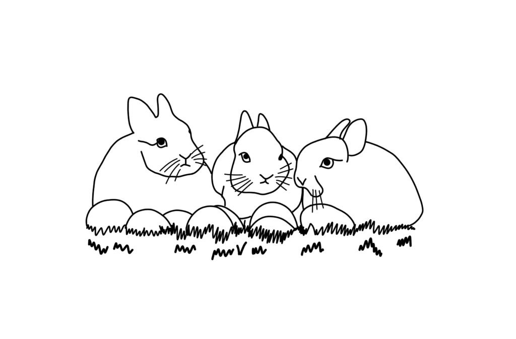 Easter Egg And The Easter Bunny Coloring Page | FREE